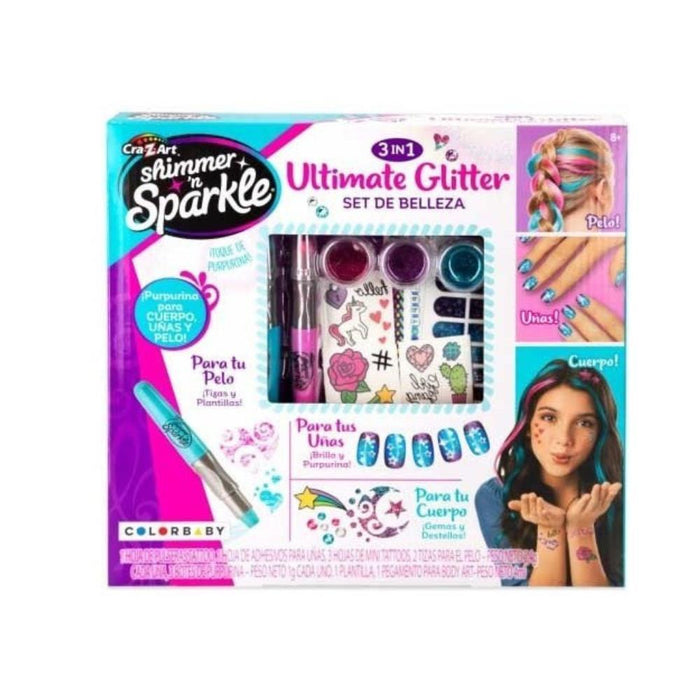 Conjunto de Beleza 3em1 Unhas Corpo e Cabelo