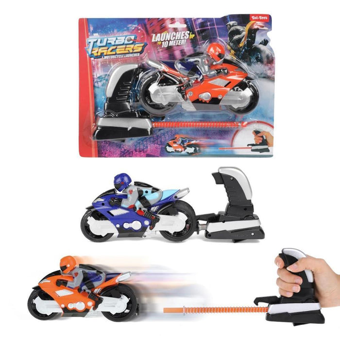 Moto com Lançador Toi-Toys Turbo Racers