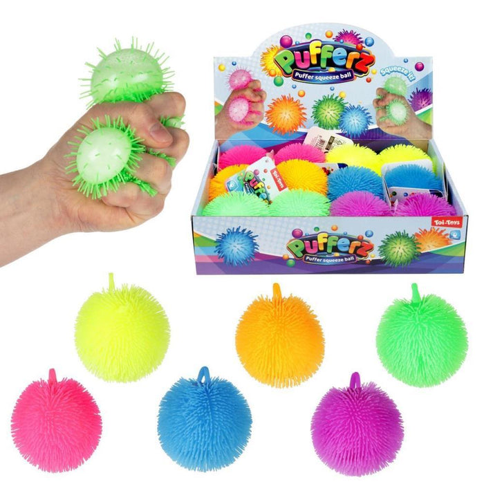 Bola Espinhosa Toi-Toys Squeezy Pufferz Neon 8cm