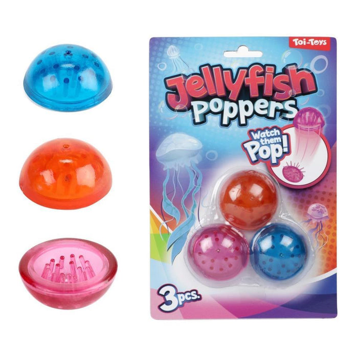 3 Toi-Toys Jellyfish Poppers Saltitonas