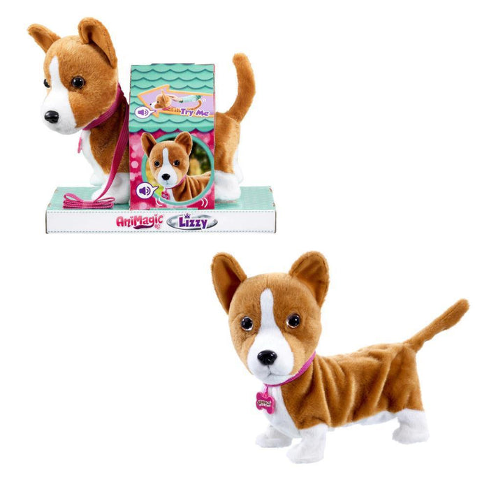 Cão Animagic Interativo Corgi Lizzy com Trela