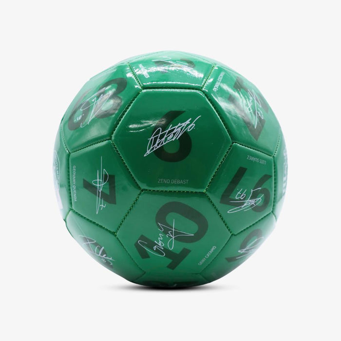Bola de Futebol Verde com Assinaturas Sporting