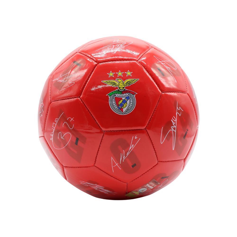 Red Football with Benfica Signatures