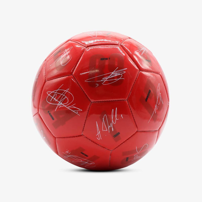 Bola de Futebol Vermelha com Assinaturas Benfica