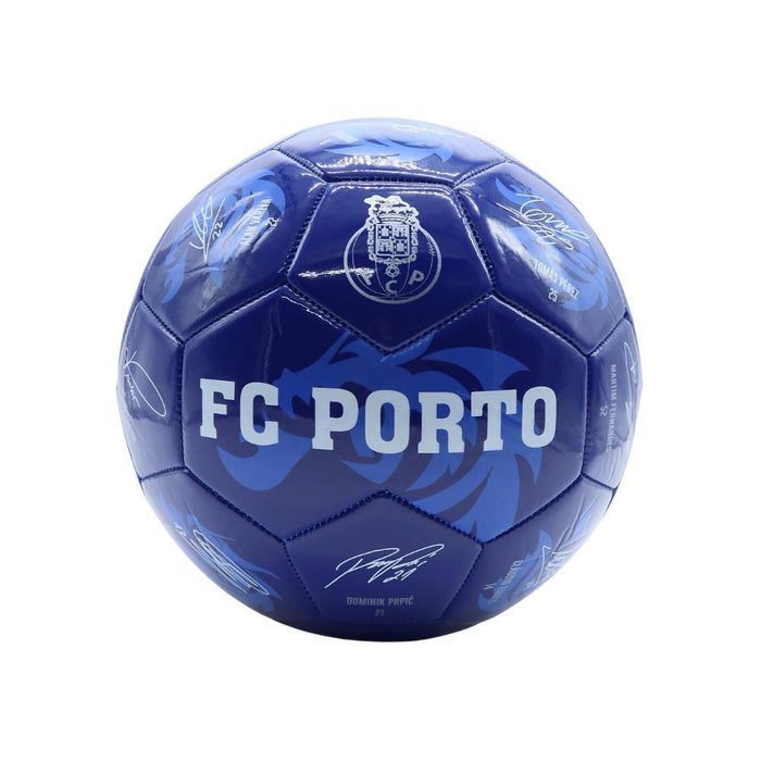 Bola de Futebol Azul com Assinaturas Porto
