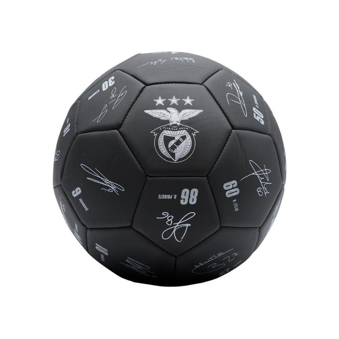 Bola de Futebol Preta com Assinaturas Benfica
