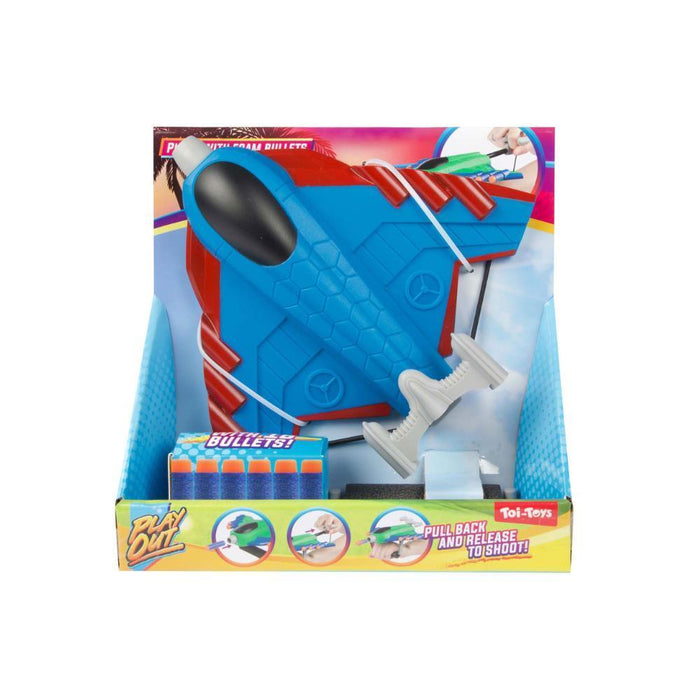 Avião Atirador com Flechas em Espuma Toi-Toys 22cm