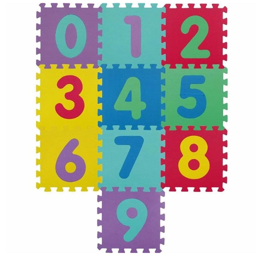 Conjunto de 10 Placas com Números em Eva Brincafestas 30x30cm