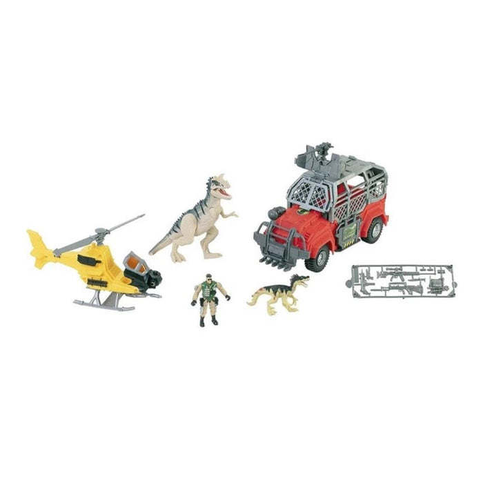 Conjunto Dinossauro com 3 Veículos Game 2 Toi-Toys