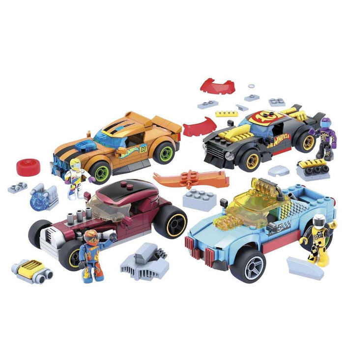 Mega Conjunto de Construção de Veículos Hot Wheels 485 Peças