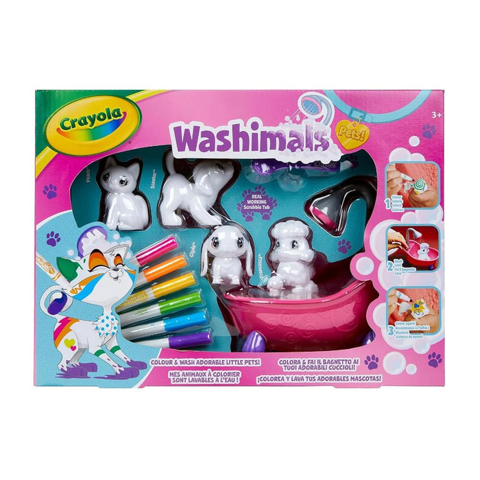 Banheira com 4 Animais para Colorir Laváveis Crayola Washimals