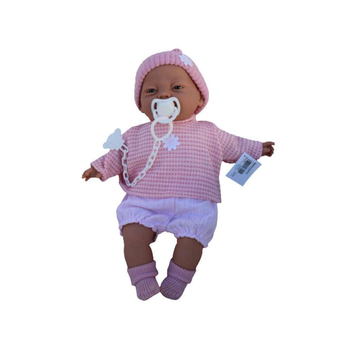 Noah Newborn Doll with Pacifier and Sounds 38 cm