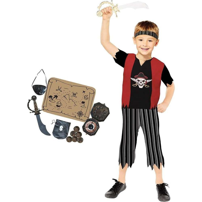 Disfraz de pirata con accesorios 3-4 años