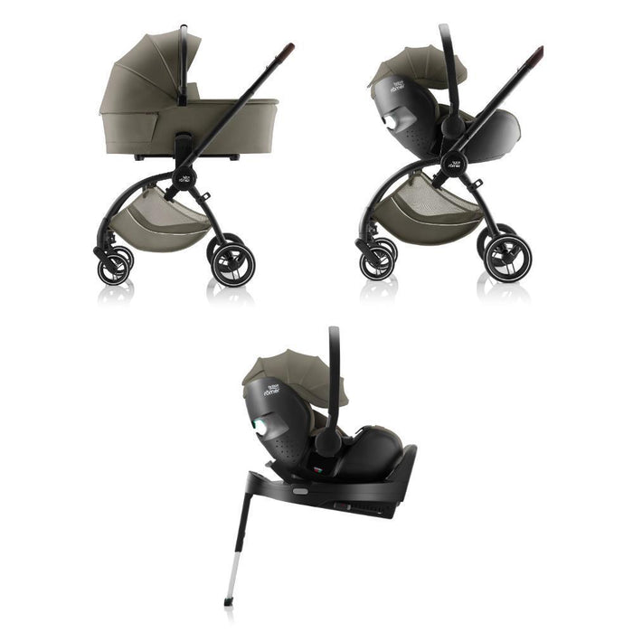 Pack Britax Römer Rio + Alcofa Rio + Baby-Safe Pro Lux Urban Olive + Base Vario 5Z