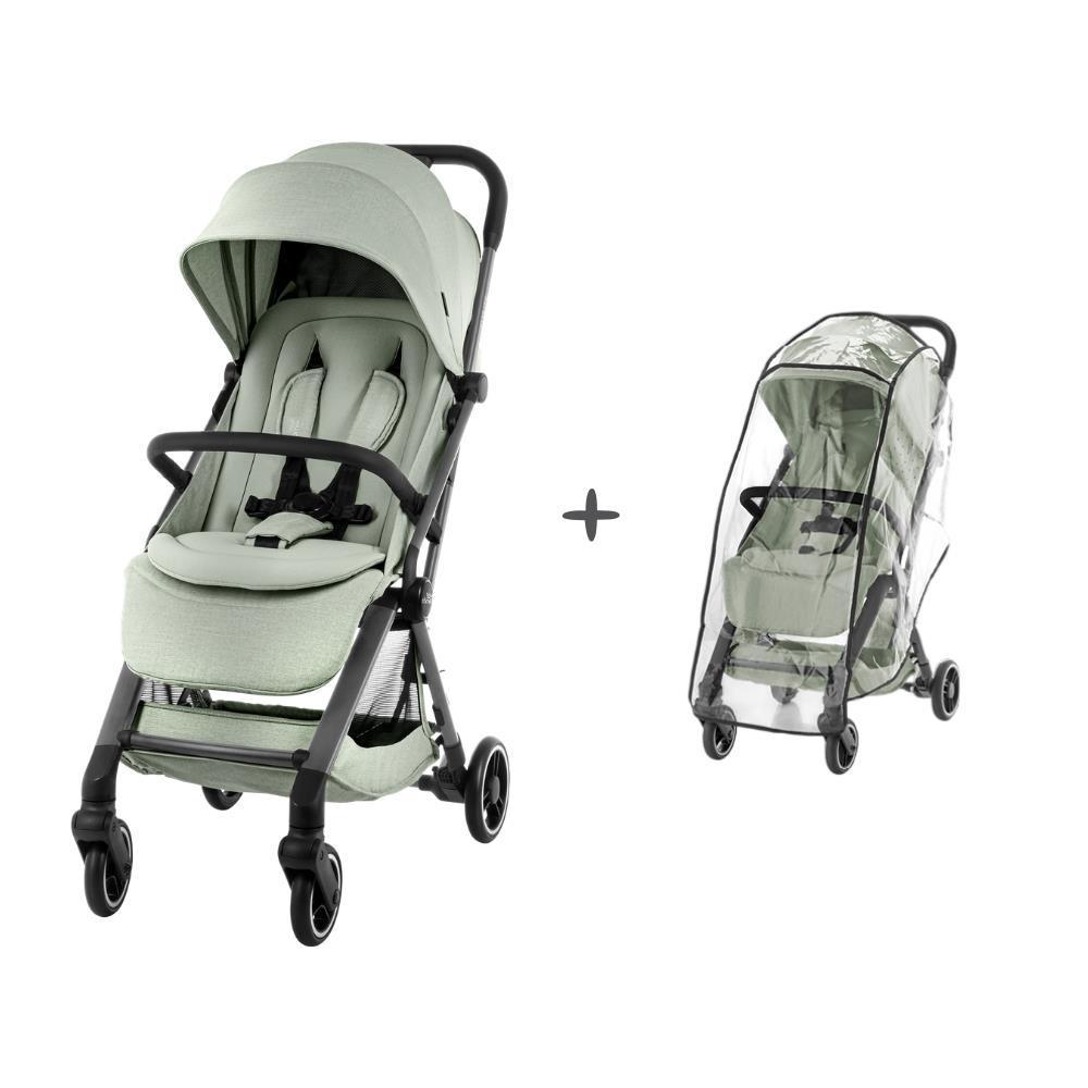 Britax Römer Flylite Stroller Bundle Sage Green + Rain Cover