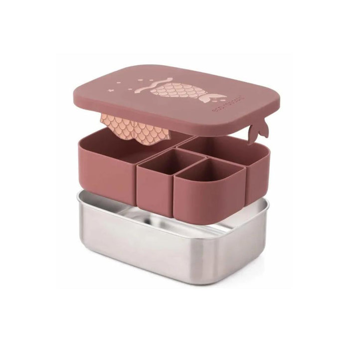 Caixa Lancheira com Divisórias Mermaid Blush