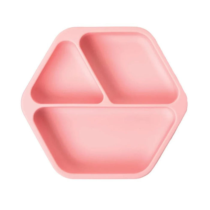 Prato em Silicone com Ventosa e Tampa Tiny Twinkle Rose