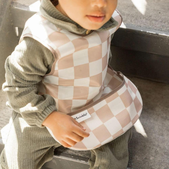 Babete Impermeável Tiny Twinkle Checkers Brown 2-4 Anos