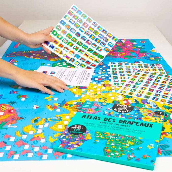 Poster XL com Bandeiras do Mundo OMY School