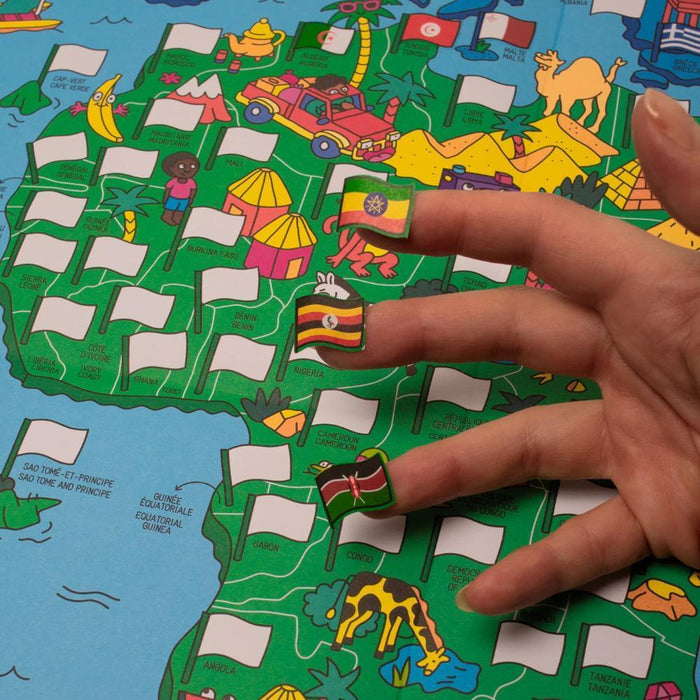 Poster XL com Bandeiras do Mundo OMY School