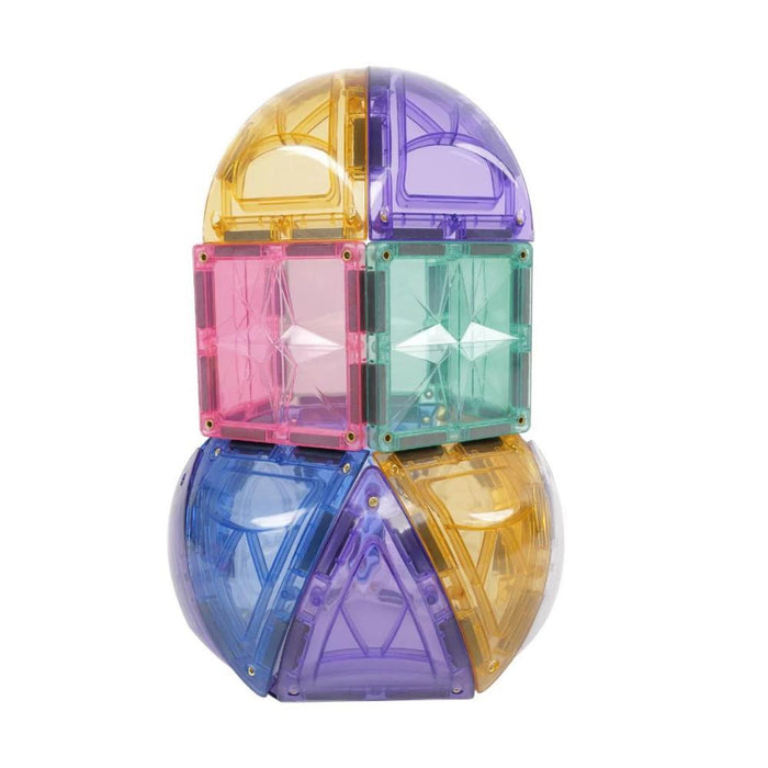 Jogo de Constução Magnética Clever Clixx Curved Pastel 34 Peças