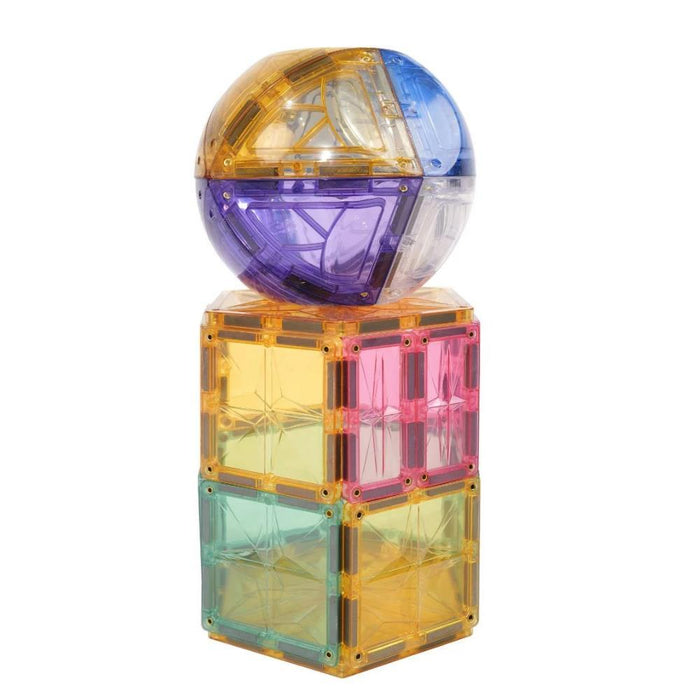 Jogo de Constução Magnética Clever Clixx Curved Pastel 34 Peças