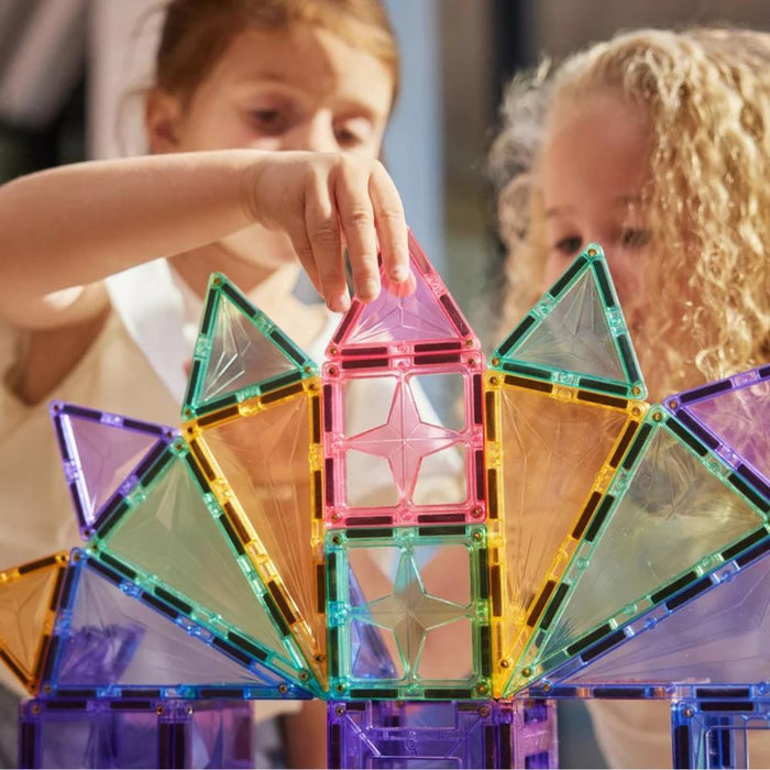 Jogo de Construção Magnética Clever Clixx Large Pastel 125 Peças