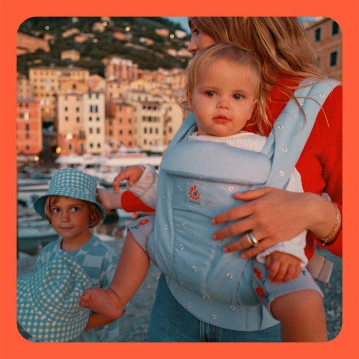 Marsúpio/Porta-Bebés Ergobaby Omni Deluxe Cotton Serene Blue Flowers