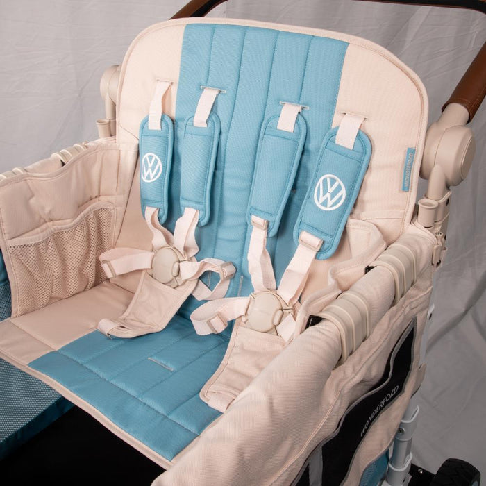 Wonderfold VW Stroller Wagon Blondie Blue 4 Lugares