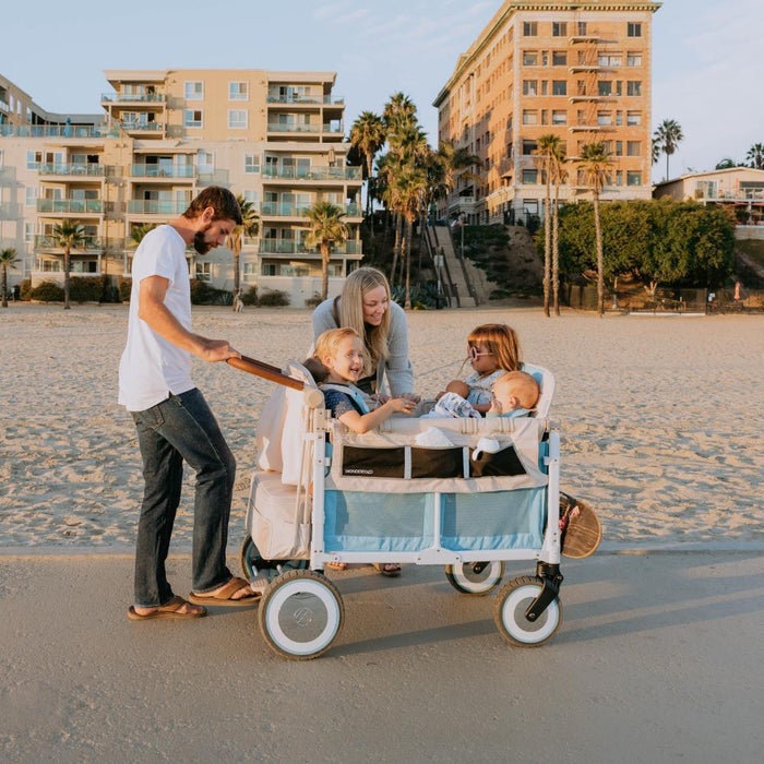 Wonderfold VW Stroller Wagon Blondie Blue 4 Lugares