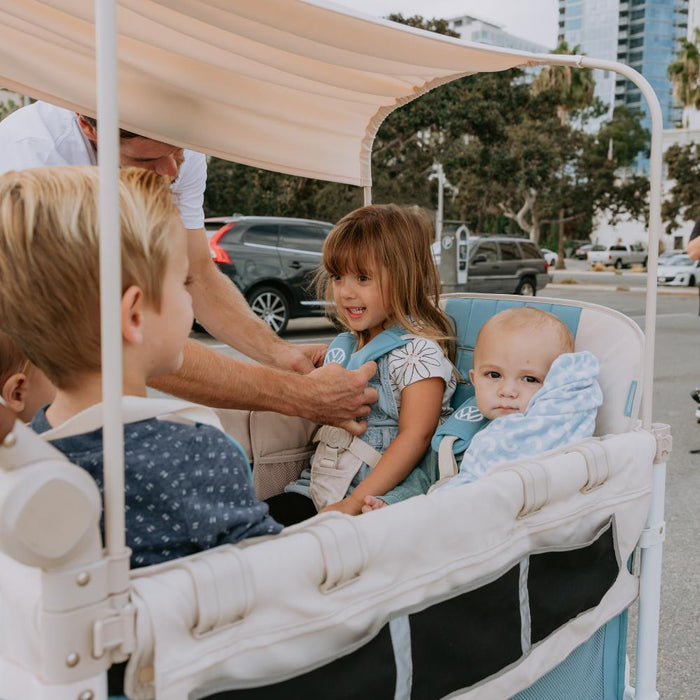 Wonderfold VW Stroller Wagon Blondie Blue 4 Lugares