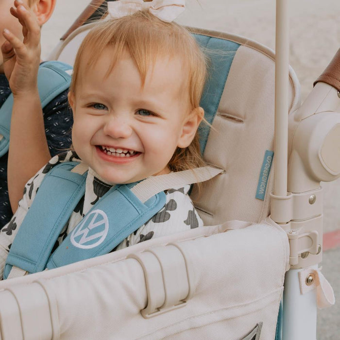 Wonderfold VW Stroller Wagon Blondie Blue 4 Lugares