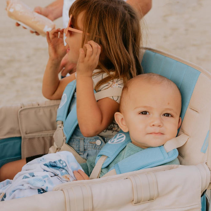 Wonderfold VW Stroller Wagon Blondie Blue 4 Lugares