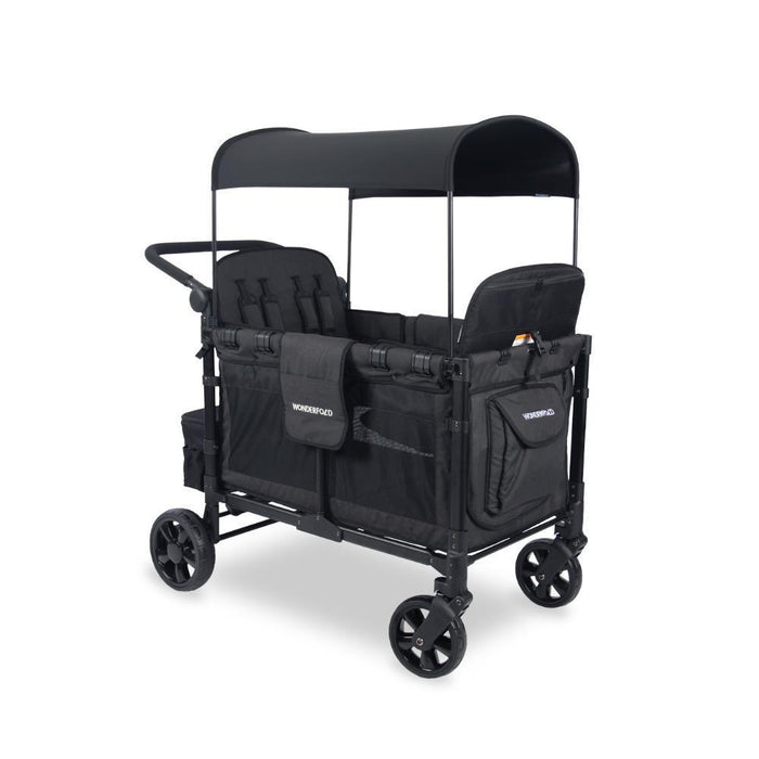 Wonderfold W4 Elite Stroller Wagon Volcanic Black 4 Lugares