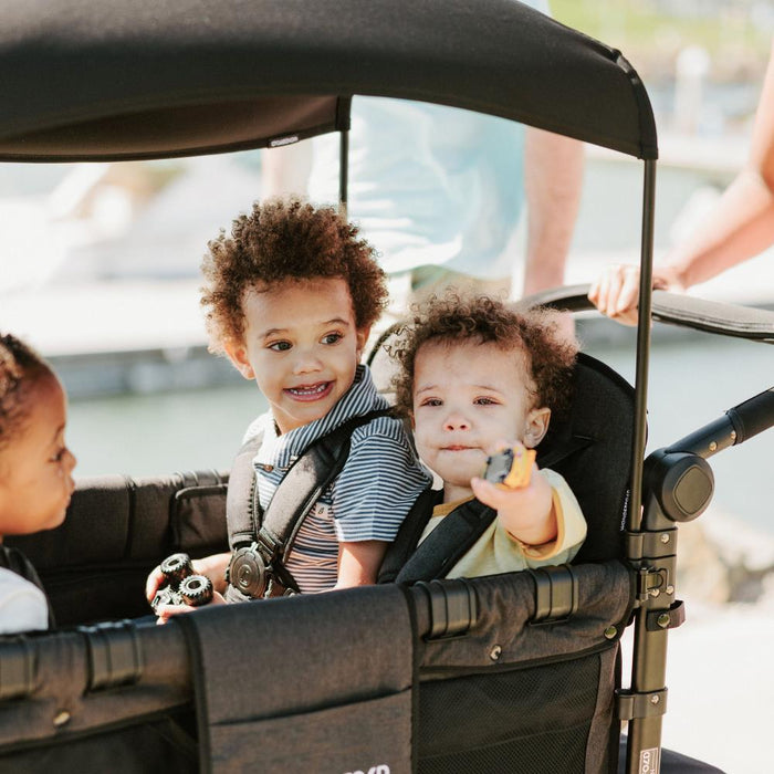 Wonderfold W4 Elite Stroller Wagon Volcanic Black 4 Lugares