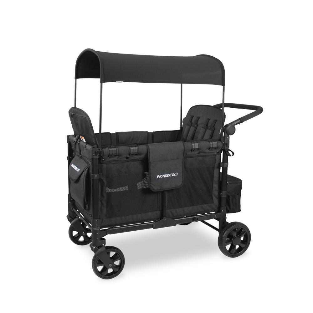 Cochecito Wonderfold W4 Elite de 4 plazas, color negro volcánico.