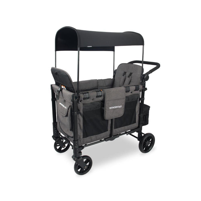 Wonderfold W2 Elite Stroller Wagon Charcoal Gray 2 Lugares