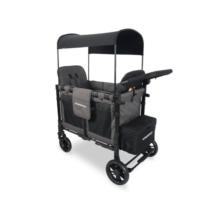 Wonderfold W2 Elite Stroller Wagon Charcoal Gray 2 Lugares