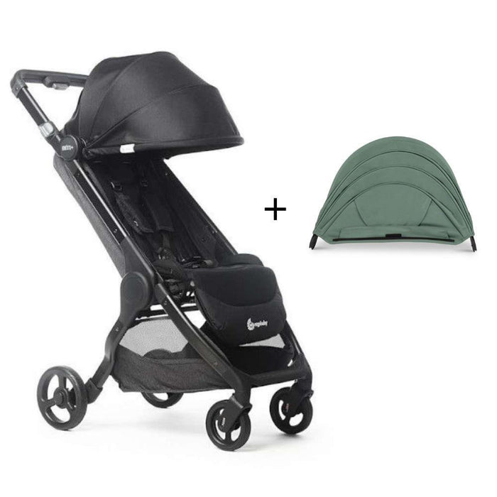 Pack Ergobaby Carrinho Metro+ Preto + Capota Sea Glass