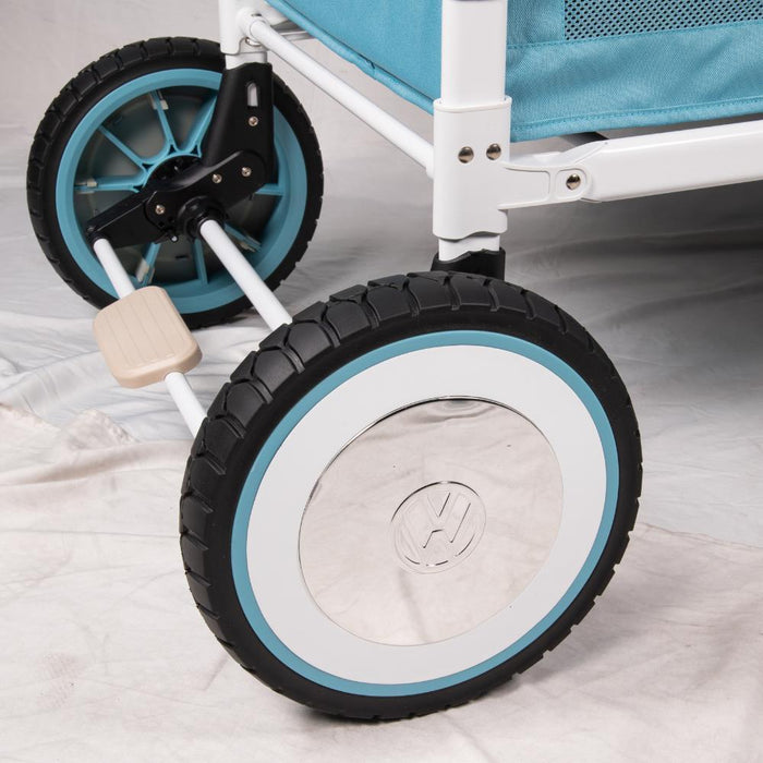 Wonderfold VW Stroller Wagon Blondie Blue 4 Lugares