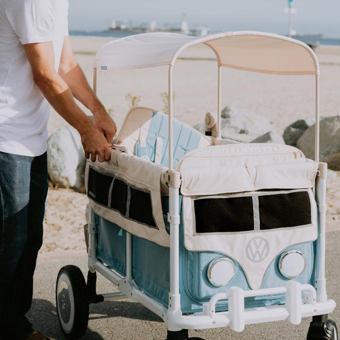 Wonderfold VW Stroller Wagon Blondie Blue 4 Lugares
