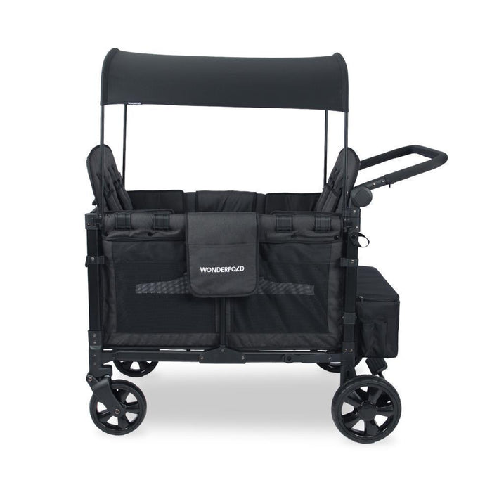 Wonderfold W4 Luxe Pro Stroller Wagon Jet Black 4 Lugares