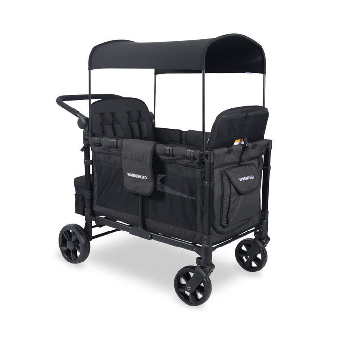 Wonderfold W4 Luxe Pro Stroller Wagon Jet Black 4 Lugares