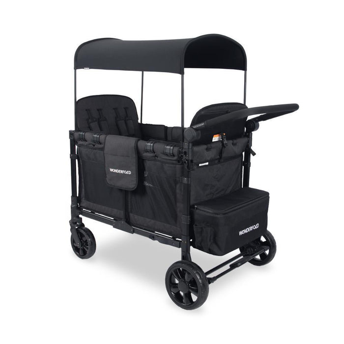 Wonderfold W4 Luxe Pro Stroller Wagon Jet Black 4 Lugares