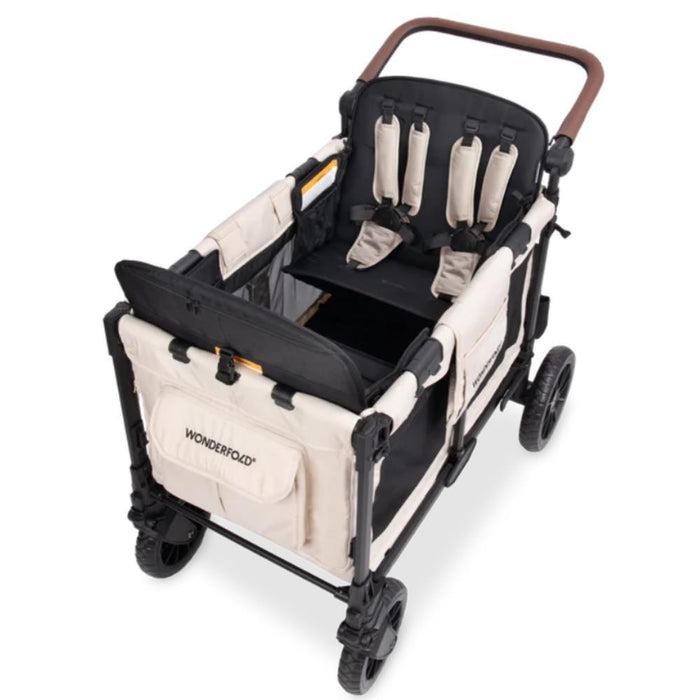 Wonderfold W4 Luxe Pro Stroller Wagon Sandy Beige 4 Lugares