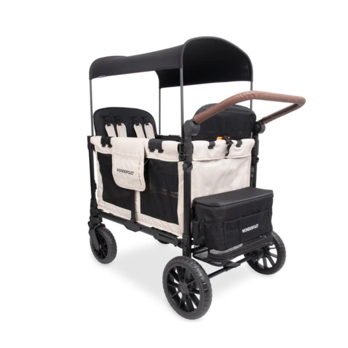 Wonderfold W4 Luxe Pro Stroller Wagon Sandy Beige 4 Lugares