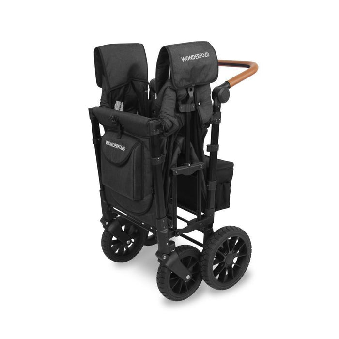 Wonderfold W2 Luxe Pro Stroller Wagon Jet Black 2 Lugares