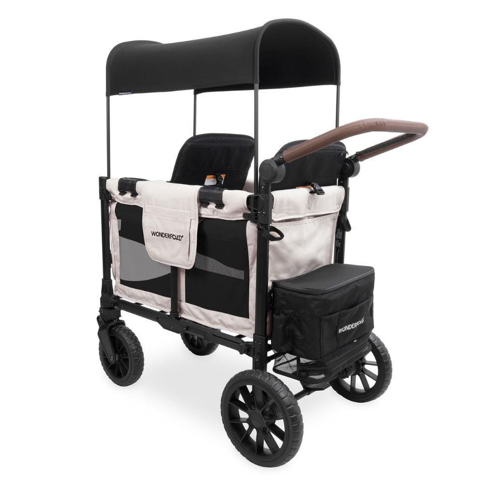 Wonderfold W2 Luxe Pro Stroller Wagon Sandy Beige 2-Seater