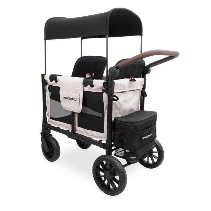 Wonderfold W2 Luxe Pro Stroller Wagon Sandy Beige 2 Lugares