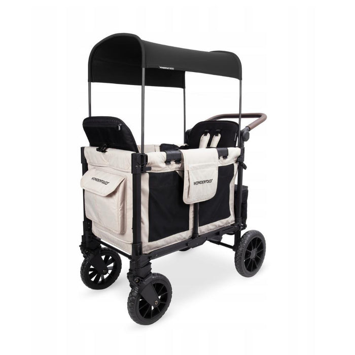 Wonderfold W2 Luxe Pro Stroller Wagon Sandy Beige 2 Lugares